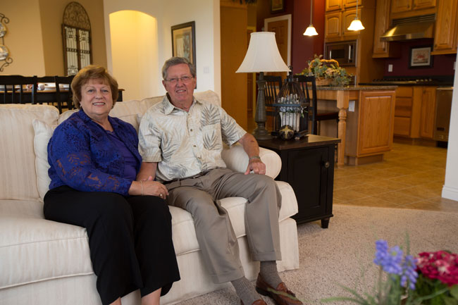 couple in new home living room