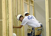 The Wall Set Station in our central Illinois Modular Home Building Facility.